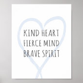 Poster Coeur, Esprit Fierce, Esprit Courageux (Devant)