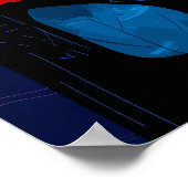 Poster Coeur expressionniste Abstrait - Art Vibrant (Coin)