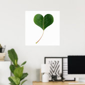 Poster Coeur feuille (Bureau à domicile)