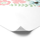 Poster Coeur floral (Coin)