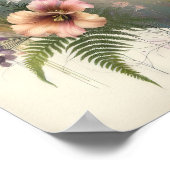 Poster Coeur floral éthéré (Coin)