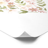 Poster Coeur floral rose Neutre Fille Décor (Coin)