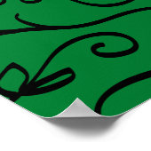 Poster Coeur gothique Vert & Noir (Coin)