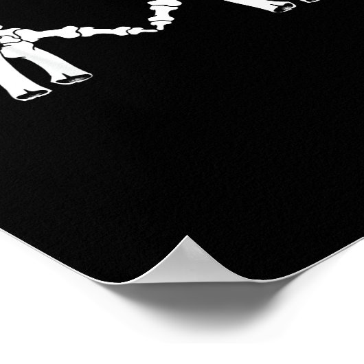 Poster Coeur - Halloween Squelette main (Coin)