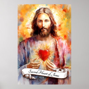 Poster Coeur le plus sacré de Jésus