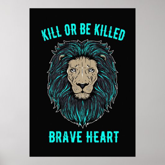 Poster Coeur Lion brave (Devant)