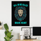 Poster Coeur Lion brave (Bureau à domicile)