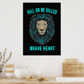Poster Coeur Lion brave (Cuisine)