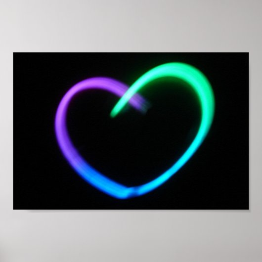 Poster Coeur lumineux (Devant)