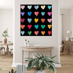 Poster Coeur minimaliste moderne et coloré