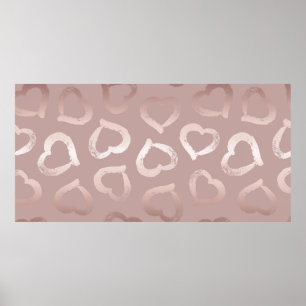 Poster Coeur motif transparent