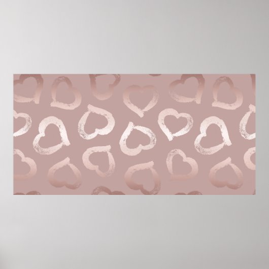 Poster Coeur motif transparent (Devant)
