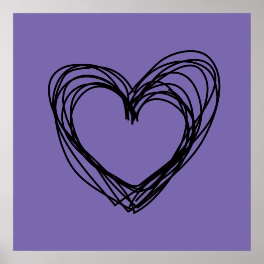 Poster coeur noir 1 (Devant)