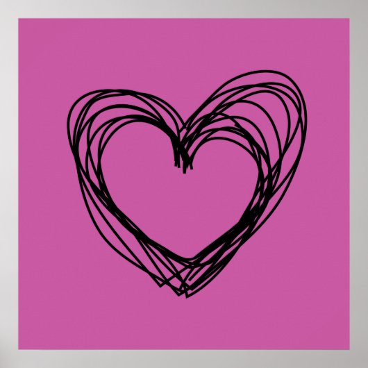 Poster coeur noir 3 (Devant)