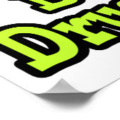 Poster Coeur Oeil Lumineux J'Aime Être Sans Drogue (Coin)