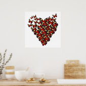 Poster Coeur papillon (Cuisine)