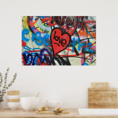 Poster coeur peint (Cuisine)