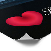 Poster Coeur personnalisé St Michaels Mont Cornwall + Che (Coin)