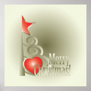 Poster Coeur pour Noël