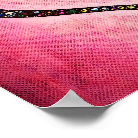 Poster Coeur rose (Coin)