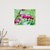 Poster Coeur rose Bleeding Fleur Élégant Plutôt (Cuisine)