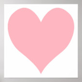 Poster Coeur rose clair (Devant)