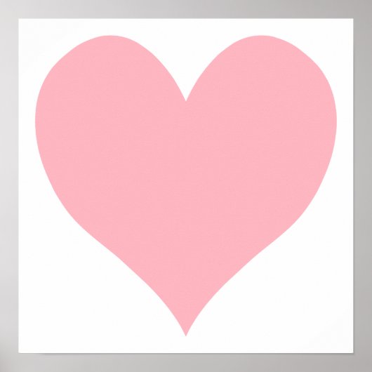 Poster Coeur rose clair (Devant)