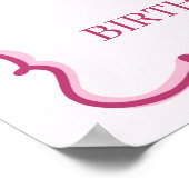 Poster Coeur rose Coquette gâteau cerise Bienvenue (Coin)