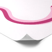 Poster Coeur rose Coquette gâteau cerise Bienvenue (Coin)