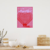 Poster coeur rose esthétique (Cuisine)