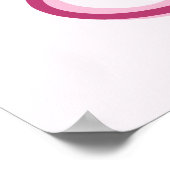 Poster Coeur rose rétro Coquette gâteau d'anniversaire Bi (Coin)