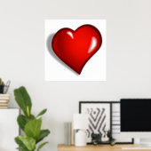 POSTER COEUR ROUGE (Bureau à domicile)