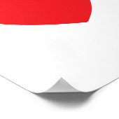 Poster Cœur rouge minimaliste (Coin)