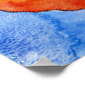 Poster Coeur rouge sur bleu 2011 (Coin)