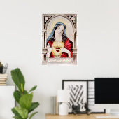 Poster Coeur sacré de Marie - 1856 (Bureau à domicile)