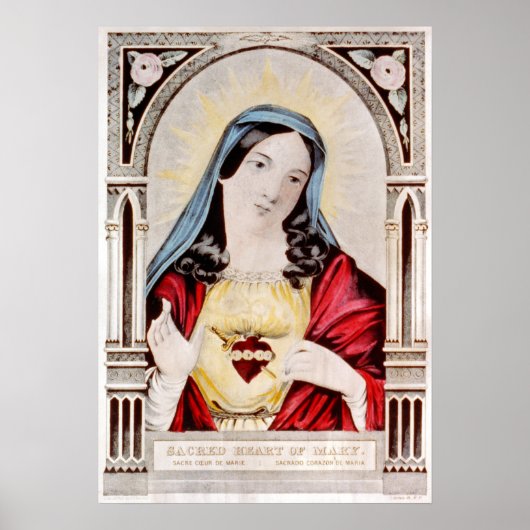 Poster Coeur sacré de Marie - 1856 (Devant)