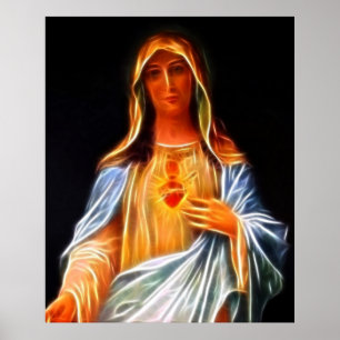 Poster Coeur sacré de Vierge Marie