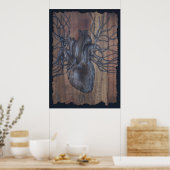 Poster Coeur saignant (Cuisine)