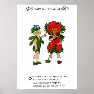 Poster Coeur saignant et vivant pour toujours