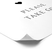 Poster Coeur Script Faveurs S'Il Vous Plaît Prendre Un Si (Coin)