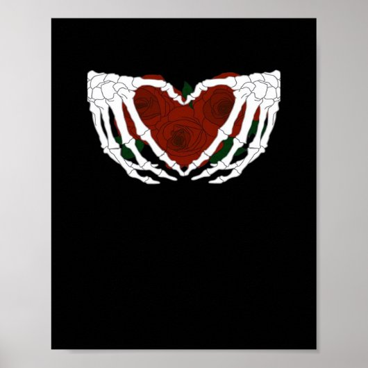 Poster Coeur squelettique (Devant)
