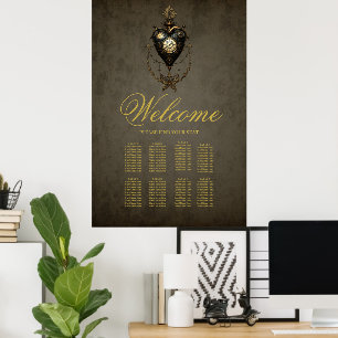 Poster Cœur steampunk,