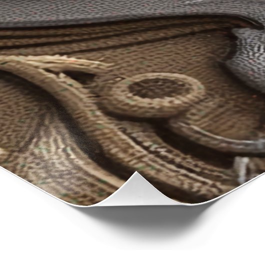 Poster Coeur Steampunk - Amour mécanique complexe (Coin)