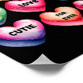 Poster Cœur sucré de bonbon Design de la Saint-Valentin p (Coin)