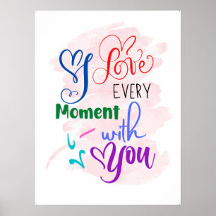 Poster Coeur Toucher Véritable Amour Citations Romantique