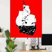 Poster coeur toxique (Bureau à domicile)