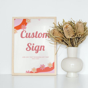 Poster Coeur valentin Super rétro Symbole de fête personn