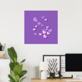 Poster coeurs (Bureau à domicile)