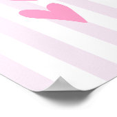 Poster Cœurs Abstraits Roses (Coin)