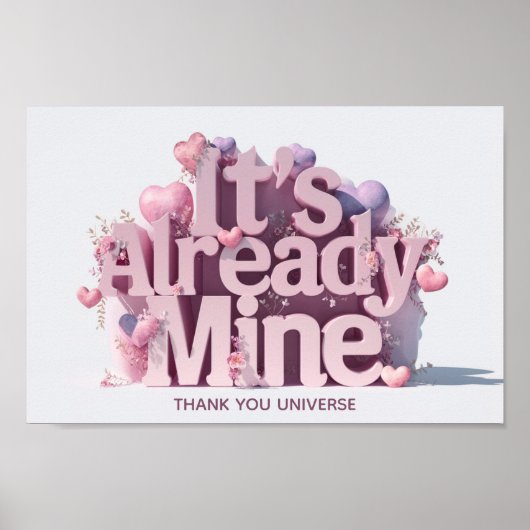 Poster *~* Coeurs AP85 Manifestation Loi d'Attraction (Devant)